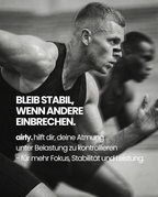 Athlet trägt airly. Performance Nasal Strips beim Laufen